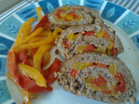 Polpettone ripieno ai peperoni